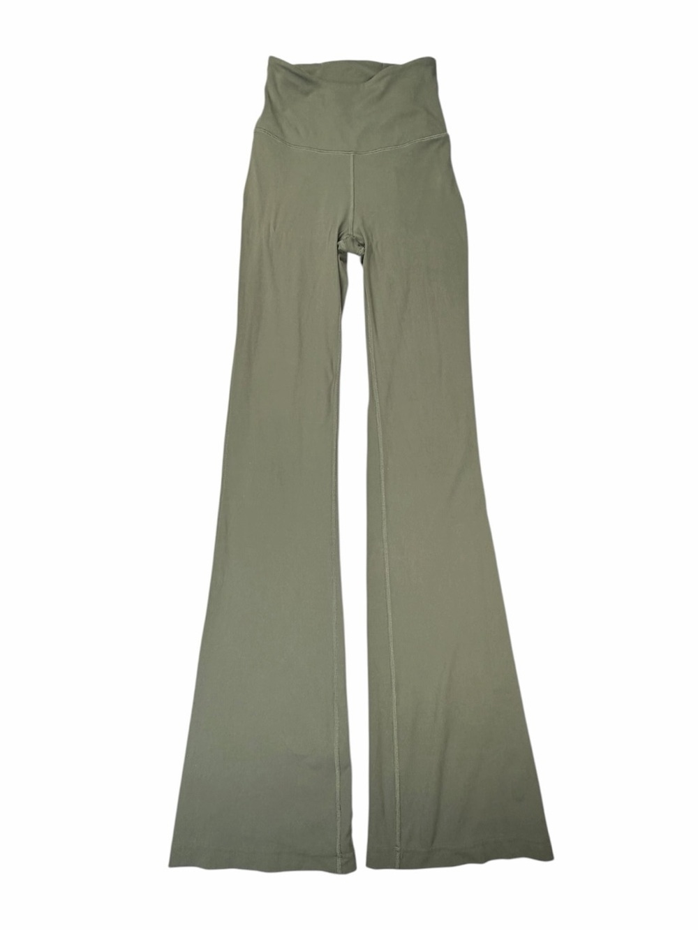 Lululemon Women’s Groove High Rise Nulu Flared Pants In Army Green Size 2 - Picture 2 of 8